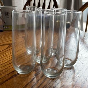 Crate and Barrel Stemless Champagne Flutes - Set of 6